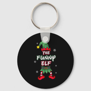 Funny Elf Christmas Pajamas Pjs Matching Family Gr Key Ring