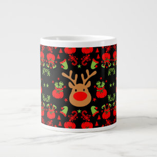 Funny Elf Christmas Wrapping Large Coffee Mug