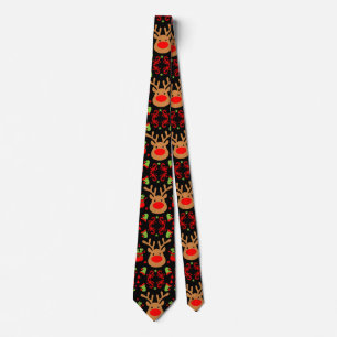 Funny Elf Christmas Wrapping Tie