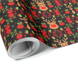 Funny Elf Christmas Wrapping Wrapping Paper