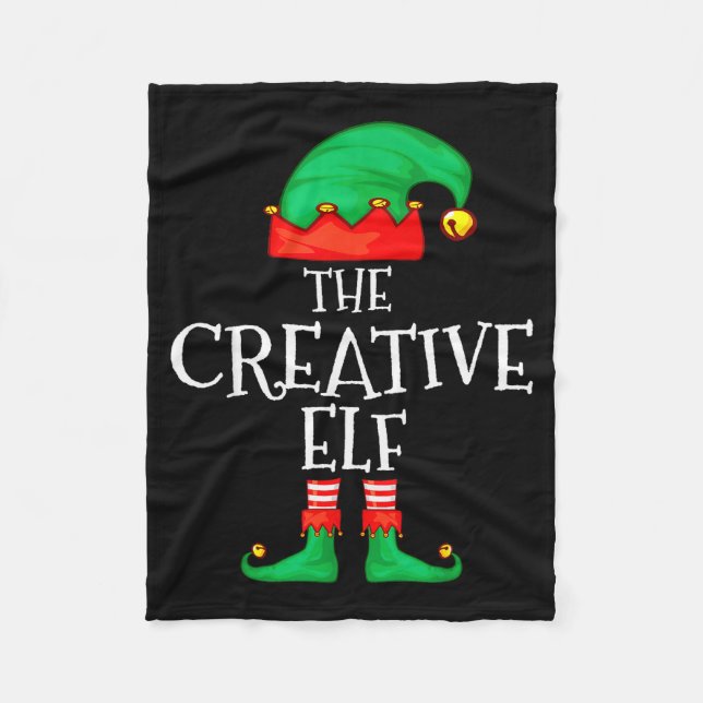 Funny Elf Family Christmas Creative Elf Sweater Me Fleece Blanket (Front)