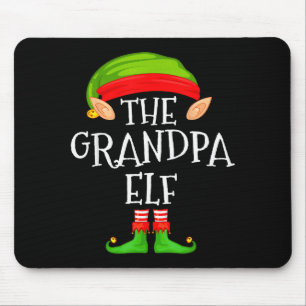 Funny Elf Family Christmas Grandpa Elf Sweater Mat Mouse Mat