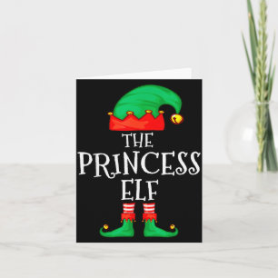 Funny Elf Family Christmas Princess Elf Sweater Me Card