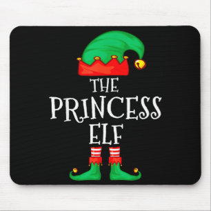Funny Elf Family Christmas Princess Elf Sweater Me Mouse Mat