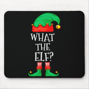 Funny Elf Family Christmas What The Elf Sweater Me Mouse Mat