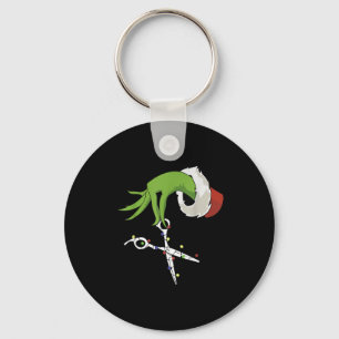 Funny Elf Hands Hair Stylist Hairdresser Scissor B Key Ring