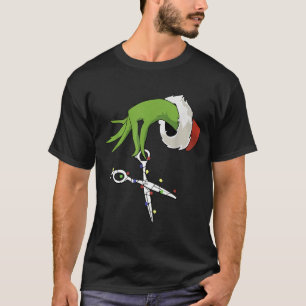 Funny Elf Hands Hair Stylist Hairdresser Scissor B T-Shirt