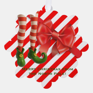 Funny Elf Legs Holiday Card North Pole Mischief