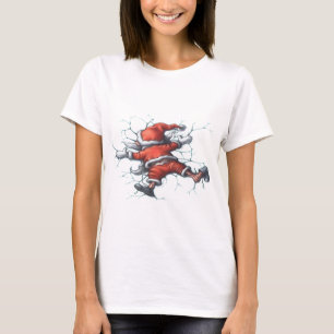 Funny Elf on Ice Christmas Holiday T-Shirt