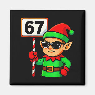 Funny Elf Six Seven 6 7 Meme Christmas Costume 67  Magnet