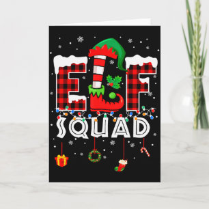 Funny Elf Squad Christmas Family Matching Pajamas  Card