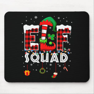 Funny Elf Squad Christmas Family Matching Pajamas Mouse Mat