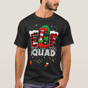 Funny Elf Squad Christmas Family Matching Pajamas  T-Shirt