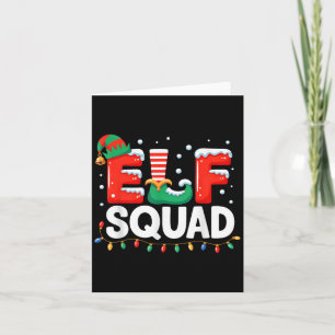 Funny Elf Squad Christmas Matching Family Toddler  Card