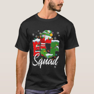 Funny Elf Squad Christmas Tree Lights Xmas PJS Gir T-Shirt