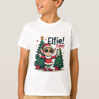 Funny Elfie Christmas Shirt for Kids