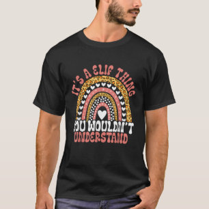 Funny Elif Name Leopard Funny Elif Birthday Quote  T-Shirt