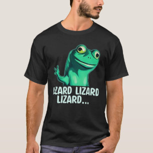 Funny Elio Lizard Button Meme  T-Shirt