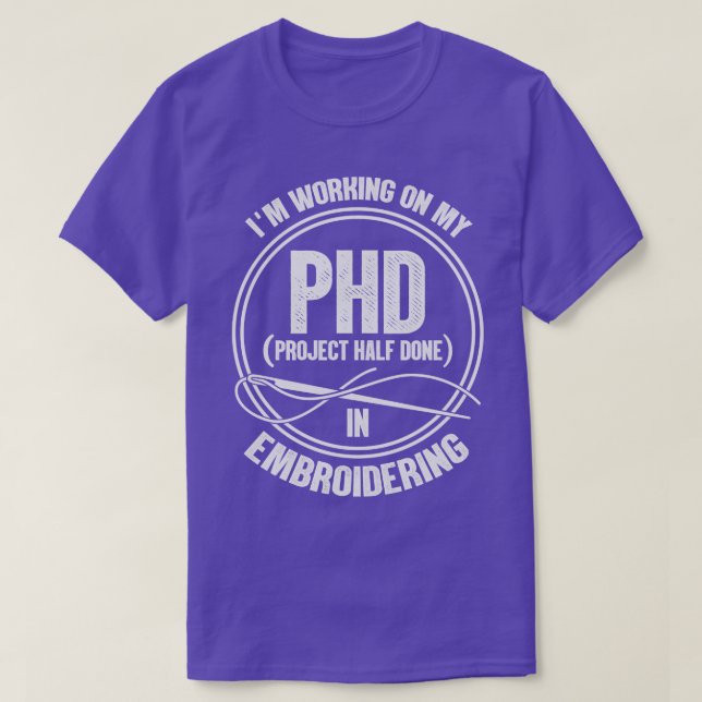 Funny Embroidering Embroiderer Gift  T-Shirt (Design Front)