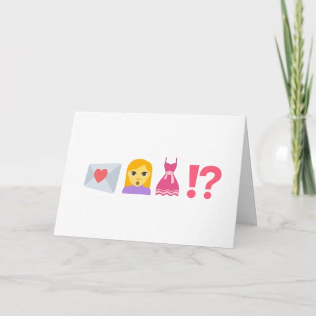 Funny Emoji Bridesmaid Request Invitation (Front)