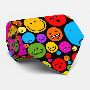Funny Emoji Moods Tie