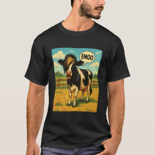 Funny Emooo Cow Halloween Goth Punk Grunge Style T-Shirt