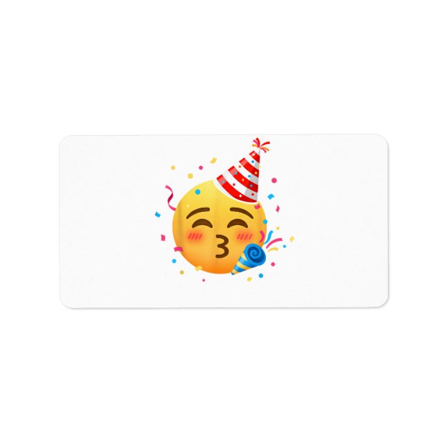 Funny Emoticon Party Label (Front)