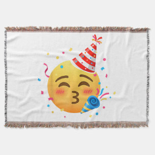 Funny Emoticon Party Throw Blanket