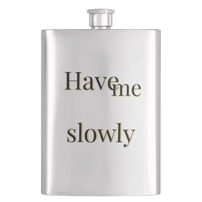 Funny emotional cute cool hip flask (Front)