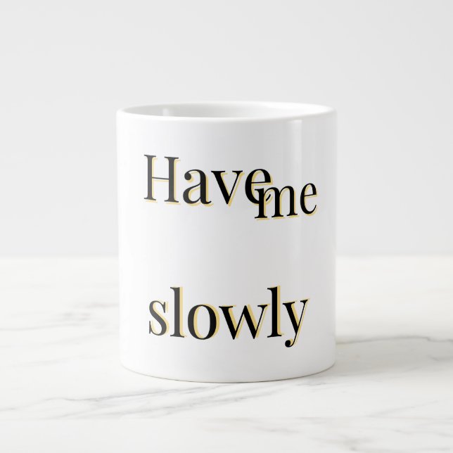 Funny emotional cute cool large coffee mug (Front)