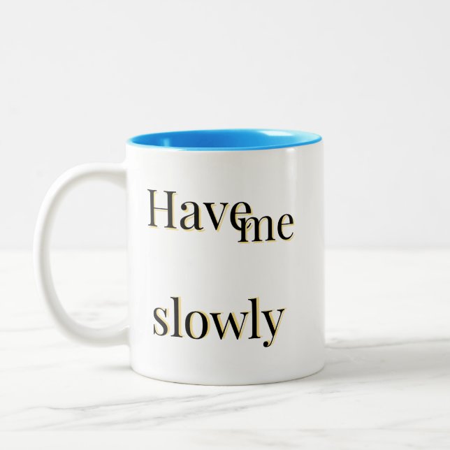Funny emotional cute cool Two-Tone coffee mug (Left)
