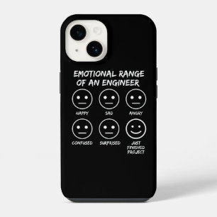 Funny Emotional Range Of An Engineer Fan Faces iPhone 14 Case