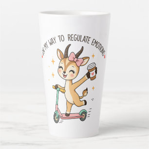 Funny Emotional Regulation Gazelle with Coffee Latte Mug