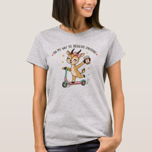 Funny Emotional Regulation Gazelle with Coffee T-Shirt