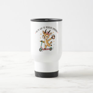 Funny Emotional Regulation Gazelle with Coffee Travel Mug