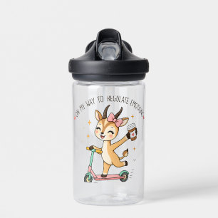 Funny Emotional Regulation Gazelle with Coffee Water Bottle