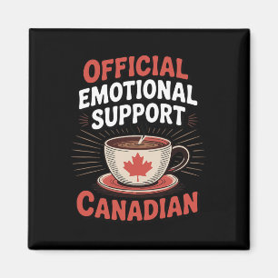 Funny Emotional Support Canadian Hockey Player Coa Magnet