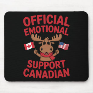 Funny Emotional Support Canadian Hockey Player Coa Mouse Mat