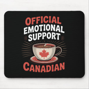 Funny Emotional Support Canadian Hockey Player Coa Mouse Mat
