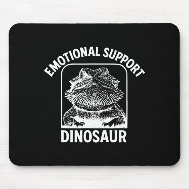 Funny Emotional Suprt Dinosaur  Mouse Mat (Front)