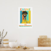 Funny Emu Bird Pun - Emune to Negativity  Poster (Kitchen)