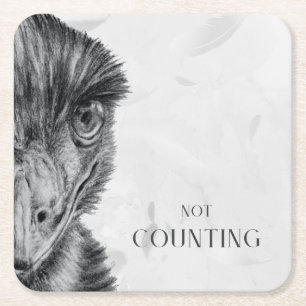 Funny Emu Coaster Not Counting