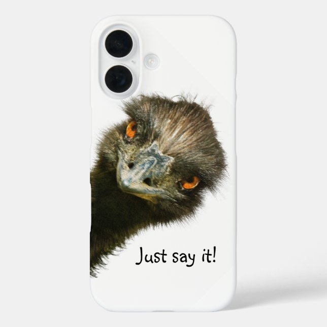 Funny Emu Just Say It Case-Mate iPhone Case (Back)