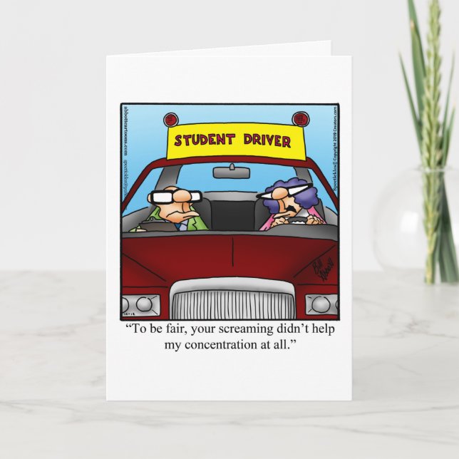 Funny Encouragement Humour Greeting Card (Front)
