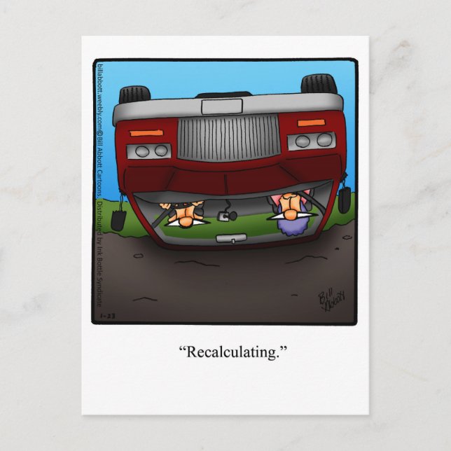 Funny Encouragement Humour Postcard (Front)