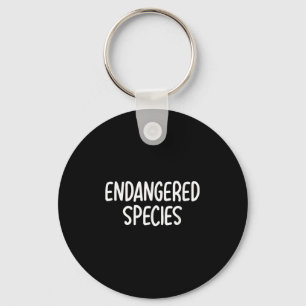 Funny Endangered Species Joke Sarcastic Family Key Ring