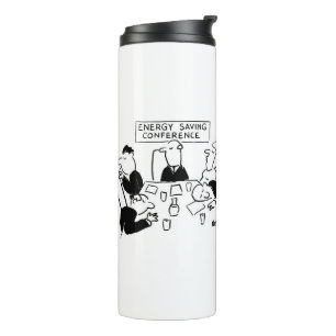 Funny Energy Saving Cartoon Thermal Tumbler