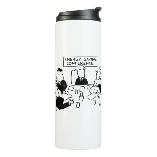 Funny Energy Saving Cartoon Thermal Tumbler (Rotated Left)