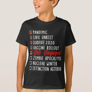 Funny Engagement Marriage Wedding Couples Gift I Q T-Shirt