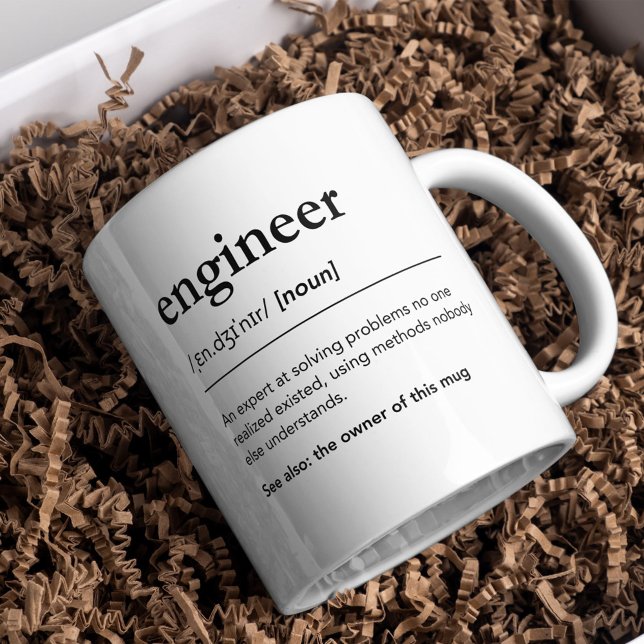 Funny Engineer Definition Engineering Humour Moder Coffee Mug (Creator Uploaded)